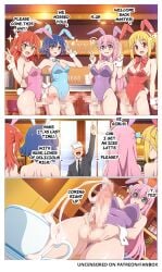 4girls :d animal_ears blonde_hair blue-senpai blue_eyes bocchi_the_rock! breasts bunny_ears bunny_girl bunny_tail bunnysuit censored cleavage cum detached_collar fake_animal_ears futa_only futanari gotou_hitori green_eyes ijichi_nijika intersex kita_ikuyo long_hair looking_at_viewer medium_breasts mosaic_censoring multiple_girls open_mouth orange_hair pantyhose penis pink_hair red_eyes red_hair short_hair small_breasts smile standing strapless strapless_leotard tail v wrist_cuffs yamada_ryou