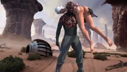 3d anus ass ass_grab captured captured_heroine cd_projekt_red ciri completely_nude crossover darth_maul feet female garos green_eyes light-skinned_female mascara nude pussy scar star_wars the_witcher_(series) the_witcher_3:_wild_hunt white_hair