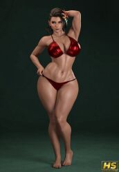 1girls 3d ass azucena_milagros_ortiz_castillo big_ass big_breasts bikini breasts dark-skinned_female female female_only hagiwara_studio latina namco peruvian_female tekken tekken_8 thick_thighs wet wide_hips
