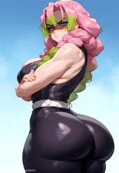 ai_generated angry busty cleavage commission demon_slayer kanroji_mitsuri kimetsu_no_yaiba large_ass large_breasts patreon patreon_url patreon_username sinderellaart teen thick thick_legs thick_thighs voluptuous