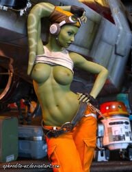 1girls 3d alien aphrodite-ns breasts female green_skin hera_syndulla nipples solo star_wars twi'lek