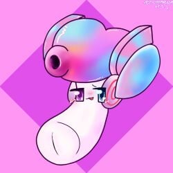 blue_eyes blush blush_lines bodily_fluids digital_media_(artwork) electronic_arts elemental_creature elemental_humanoid female feral flora_fauna fungus genitals hi_res humanoid looking_at_viewer mushroom open_mouth plant plant_humanoid plants_vs._zombies popcap_games purple_eyes pussy sex simple_background solo venom_melon white_body