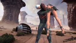 3d anal anal_insertion anus ass ass_grab captured captured_heroine cd_projekt_red ciri completely_nude crossover darth_maul feet female garos green_eyes light-skinned_female light_saber mascara nude pussy scar star_wars the_witcher_(series) the_witcher_3:_wild_hunt white_hair