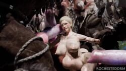 3d abs animated arms_held_back ass bouncing_breasts canine_penis gangbang gnoll gwyn_(defying_fate) gwyn_(vindictus) huge_cock knotted_penis large_breasts nipples rape rochestedorm self_upload size_difference stomach_bulge tagme video vindictus vindictus:_defying_fate