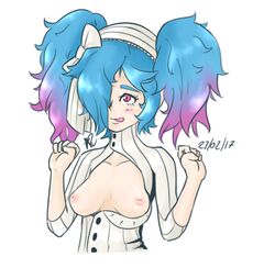 blue_hair clothing exposed_breasts fire_emblem fire_emblem_fates peri_(fire_emblem)