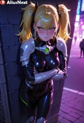 1girls ai_generated aliusnext big_ass big_breasts blonde_hair blush bodysuit breasts embarrassed female green_eyes huge_ass huge_breasts kaiju_no.8 kikoru_shinomiya light-skinned_female light_skin lingerie massive_ass massive_breasts mature mature_female patreon sweat sweatdrop sweating sweaty sweaty_body sweaty_breasts thick thick_ass thick_hips thick_legs thick_lips thick_thighs tsundere twintails