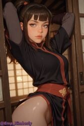1girls ai_generated anji(avatar) avatar_the_last_airbender clothed emp_kimberly female no_panties posing