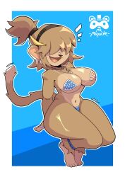1girls 2d anthro big_breasts big_thighs big_titties bikini breasts brown_fur brown_hair curvaceous curvaceous_female curvaceous_figure curvy curvy_figure curvy_hips digital_media female female_only furry furry_female furry_only looking_at_viewer monkey monkey_girl monkey_tail mr_mapache original original_character short_hair solo