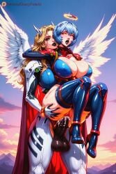1futa ai_generated balls carrying cum cum_in_pussy cum_inside dickgirl dustyfutaai equine_penis fantasy female fucked_from_behind furry futa_on_female futanari horn horsecock huge_balls huge_cock intersex large_insertion neon_genesis_evangelion neopn_genesis_evangelion penis rei_ayanami sex vaginal_penetration wings