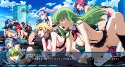 6+girls aircraft blonde_hair blue_hair blue_sky breasts building c.c. cagalli_yula_athha censored change_in_common_sense character_request cloud code_geass commentary_request crossover daiaru dark-skinned_female dark_skin day female_ejaculation female_pubic_hair glider green_hair grey_hair kouzuki_kallen large_breasts medium_breasts microskirt mind_control mosaic_censoring multiple_girls necktie nipples object_insertion outdoors pubic_hair purple_hair pussy pussy_juice red_hair red_necktie riding skirt sky super_robot_wars suspender_skirt suspenders translation_request twintails v-shaped_eyebrows vaginal_object_insertion vaginal_penetration yellow_eyes