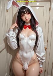 1boy ai_generated balls bikini bulge femboy hips latex meybekity otoko_no_ko penis trap yaoi