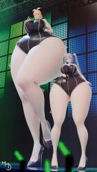 3d 3d_(artwork) big_breasts blonde_female blonde_hair blonde_hair_female bottom_heavy bottom_heavy_female breasts clothed clothed_female female female_focus female_only giant_female giantess hairbow hatsune_miku hips hips_wider_than_shoulders kagamine_rin large_boobs large_breasts legs light-skinned_female light_skin long_hair long_hair_female long_legs mikumikudance mmdelight short_hair short_hair_female thick_thighs thighs thunder_thighs thunderthighs twintails vocaloid wide_hips