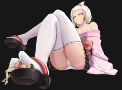 sock_fetish succubus tabi tabi_socks tagme white_thighhighs