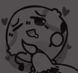 2boys anal_sex bfdi bfdia blush drooling gray_background heart hearts_around_body holding_leg line_art non-human object_show object_shows osc pubic_hair shaded tennis_ball_(bfdi) tentacle unknown_character unknown_male unseen_male_face watermark