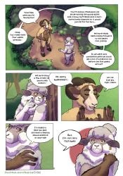 2025 5_fingers age_difference anthro anthro_on_anthro balls belt belt_only big_balls blush bovid breasts caprine comic dialogue duo ear_piercing ear_ring english_text female fingers forest fur genitals grey_body grey_fur grey_wool hand_on_shoulder hi_res hooves horn humanoid_hands kantachibli male male/female mammal mature_anthro mature_female michelle_(kantachibli) multicolored_body multicolored_fur multicolored_wool nature navel nipples nude nude_anthro nude_female nude_male older_female outdoor_nudity outside page_number penis piercing plant pubes rejection ring_piercing sheep smile standing tan_body tan_fur tan_wool teeth text the_ram_(kantachibli) tongue tree two_tone_body two_tone_fur two_tone_wool url white_body white_fur white_wool wool_(fur) younger_male