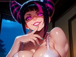 1girls ai_generated arzagod ass big_ass big_breasts breasts bubble_butt dat_ass demon_girl female huge_ass juri_han large_ass perfect_body street_fighter thick_ass thick_thighs wide_hips