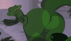 anal anal_vore animated anthro anthro_pred arthropod ass bedroom charles_(bobofboblandia) clothing creature_(djjaggers) duo fur genitals hat headgear headwear hi_res insects lepidopteran male male/male male_penetrated moth nude penetration simple_background size_difference smile tail vivvanne vore