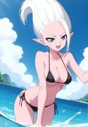1girls ai_generated arinsu big_breasts big_tits bikini black_bikini blue_eyes bra breasts cute cute_eyes cute_face cute_female cute_smile dr._arinsu dragon_ball dragon_ball_daima dragon_ball_super dragon_ball_z eyeliner female female_focus female_only glind huge_breasts huge_tits ia_art_zl_(artist) lipstick makeup panties pink_body pink_lipstick pink_skin pink_skinned_female red_eyeliner sea tits white_hair white_hair_female