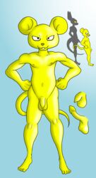 anthro balls beerus boner disembodied_penis dragon_ball dragon_ball_super erection feline flaccid fur furry male male_only mammal mouse nude penis quitela rodent silhouette simple_background uncut unknown_artist yellow_fur