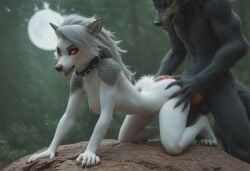 ai_generated anal anthro anthropomorphic ass_grab beautiful big_breasts breasts breeding_request canine_genitalia canine_penis doggy_style doggy_style_position female fur furry helluva_boss horny_female in_heat loona_(helluva_boss) moonlight night on_all_fours penis_on_ass ready_for_sex ready_to_fuck red_eyes seductive seductive_look seductive_smile sexy sexy_body sexy_pose tease tits_out wet_pussy