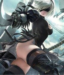 pod (nier) from nier: automata by sakimichan
