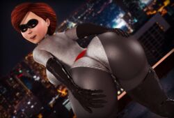 1girls 3d alternate_costume armwear ass auburn_hair big_ass clothed clothing dat_ass disney elastigirl elastigirl_(the_incredibles_2_supersuit) elbow_gloves eyewear female female_only footwear freckles fully_clothed glove gloves handwear helen_parr human legwear long_gloves mask milf pixar rasmus-the-owl redhead smooth_skin solo solo_female the_incredibles the_incredibles_2 thighhighs