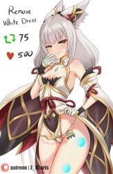 1girls cat_ears catgirl core_crystal english_text grey_hair meme nia nia_(blade) nia_(xenoblade) nintendo small_breasts solo solo_female text thighs twitter_strip_game_(meme) xenoblade_(series) xenoblade_chronicles_2 yellow_eyes z-ki