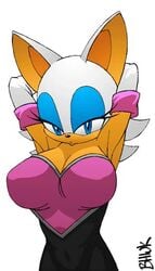 1girls abs animated bat_wings batwings bhawk big_ears bouncing_breasts breasts cleavage elbow_gloves female female_only frame_by_frame furry glove gloves huge_breasts no_sound rouge_the_bat sega sonic_(series) text video watermark