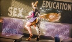 2026 3d_(artwork) absurd_res anthro anthro_on_anthro anthro_penetrated anthro_penetrating anthro_penetrating_anthro armwear bandai_namco big_breasts black_body black_fur black_hair blue_eyes breasts bridal_gauntlets classroom closeups3d clothing digi_(yourdigimongirl) digimon digimon_(species) digital_media_(artwork) elise_(thinecrawler) english_text equid equine eyewear female female_penetrated fur garter_straps glasses group gynomorph_(lore) hair hi_res hooves legwear lips long_hair male male/female male_penetrating male_penetrating_female mammal multicolored_hair penetration purple_armwear purple_bridal_gauntlets purple_clothing renamon school sex sex_education standing standing_sex striped_body striped_fur stripes teacher text thick_lips thick_thighs thigh_highs trio two_tone_hair wearing_glasses white_body white_fur white_hair yellow_body yellow_fur zebra