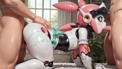 2boys1girl ai_generated allardice ambiguous_penetration angels_of_delusion animated anthro aria_(zenless_zone_zero) aria_(zenless_zone_zero)_(robot_form) big_ass bouncing_ass double_penetration fellatio female huge_ass no_sound oral oral_penetration oral_sex penetration robot robot_girl shocked shocked_expression shocked_eyes suprised surprised_expression tagme thick_thighs threesome video zenless_zone_zero