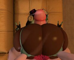 1boy 1girls 3d 3d_animation animated anthro big_breasts bikini bouncing_breasts dark_skin feline female huge_breasts lobbyandwoopy lovey_pie marina_(splatoon) octoling paizuri pink_fur second_life sound splatoon swimsuit tagme titjob video