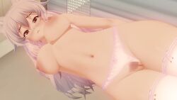 3d astraline blush blush_lines blushing_at_viewer bra bra_lift bra_removed breasts breasts_out changing_room dutch_angle embarrassed embarrassed_nude_female exposed exposed_breasts exposed_pussy from_below functionally_nude functionally_nude_female koikatsu koikatsu_(medium) long_hair looking_at_viewer looking_down looking_down_at_viewer lumi_(merryweather) panties panties_aside partially_clothed_female perky_breasts pubic_hair pussy slim slim_female slim_waist slit_pupils stockings trimmed_pubic_hair underwear underwear_aside underwear_only undressing virtual_youtuber vtuber white_fur white_hair white_stockings white_underwear wickafterdark wolf_ears wolf_girl wolf_humanoid
