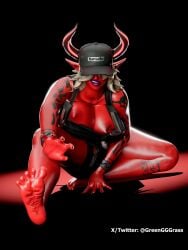 3d 3d_(artwork) big_ass big_breasts blender blender_cycles breasts_out cap demon_girl desdemona_(fortnite) exercise feet foot_fetish foot_focus fortnite greengrass hand hands hay horn horns looking_at_viewer messy_hair mommy pointy_ears purple_lips purple_lipstick red_body red_skin render smiling smiling_at_viewer spreading_toes tattoo tattoo_on_arm tattoo_on_legs tattooed_arm tattooed_leg tattoos thick_thighs white_hair