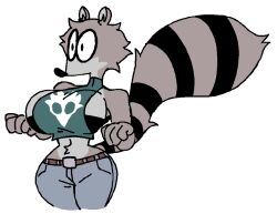 1girls big_tail breasts diegutan female female_only raccoon raccoon_girl tail thighs uva_the_raccoon