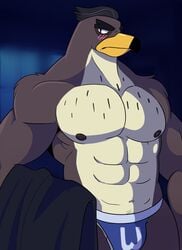 1boy anthro avian blue_underwear color disney ducktales ducktales_(2017) falcon_graves furry furry_only male male_only solo standing underwear