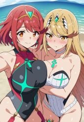 mythra from xenoblade chronicles 2 by smashai