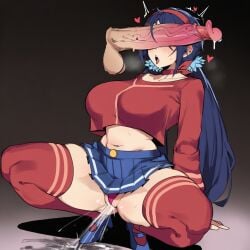 1boy 1girls 2d ai_generated balls big_balls big_breasts big_cock big_penis big_testicles blue_hair blue_skirt blush breasts choker cock crop_top disembodied_penis erection female_ejaculation female_orgasm hair_ornament hair_scrunchie hairband handsfree handsfree_orgasm heart huge_cock large_balls large_breasts large_cock large_penis large_testicles large_thighs long_hair long_sleeves low_twintails massive_cock massive_penis midriff miniskirt miside mita_(miside) navel open_mouth orgasm orgasm_without_stimulation panties penis penis_awe penis_on_face penis_over_eyes pleated_skirt precum precum_drip pussy_juice pussy_juice_puddle red_choker red_panties red_thighhighs scrunchie shirt skirt sloppingslurpie solo_focus spread_legs squatting squirt squirting steam straight testicles thick_cock thick_penis thick_thighs thighhighs thighs tiptoes tongue tongue_out twintails uncensored underwear vein veins veiny veiny_cock veiny_penis