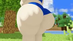 3d ass_expansion belly_expansion bent_over bikini blonde_hair breast_expansion inflation kejwii minecraft no_sound tagme video