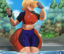 belly_button big_breasts blonde blonde-haired_female bottom_heavy female female_only forkerdude fortnite hips_wider_than_shoulders huge_hips pool slim_thick slim_waist small_waist stomach thick thick_thighs tide_strider_(fortnite) voluptuous voluptuous_body voluptuous_female water wet wet_body wet_skin wide_hips