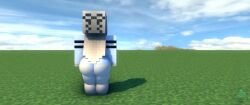 3d ass_expansion ass_focus bent_over blonde_hair blonde_hair_female inflated_ass kejwii minecraft original_character tagme video wiktoria_(kejwii)