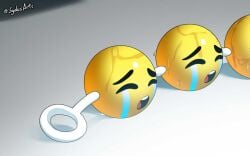 anal_beads crying_emoji emoji no_humans original sex_toy still_life suggestive_fluid sydus twitter_username