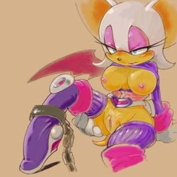 bondage chains manaita pubic_hair rouge_the_bat sega sonic_(series) sonic_heroes straight_hair tagme