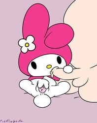 2018 chibi cum cum_in_mouth cum_inside fellatio female flower freeflyspecter headwear hood lagomorph mammal my_melody onegai_my_melody oral penis plant please_my_melody pussy rabbit sanrio sex spread_pussy spreading