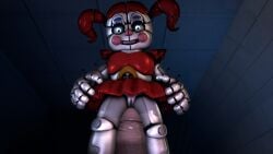 1boy1girl 3d animatronic animatronic_girl blue_eyes circus_baby circus_baby_(fnaf) circus_baby_(original) female five_nights_at_freddy's five_nights_at_freddy's:_sister_location fnaf fnafsl full_color no_penetration pussy robot_girl robot_humanoid skirt