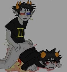 alien alien_dick gay homestuck homestuck_troll homosexual horn karkat karkat_vantas karkatfucks sollux_captor tentabulge tentacle_dick tentacle_penis tentacle_sex yaoi