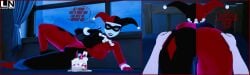 ass batman:_the_animated_series batman_(series) big_breasts birthday birthday_cake blue_eyes butt_focus butt_grab cake caked_up candle dc dc_comics dcau harley_quinn harley_quinn_(dcau) lewd_nite lying_on_bed mood_lighting night painted_skin pov_male smiling_at_viewer solo_female spoon tagme thick thick_ass voluptuous