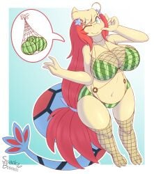 big_breasts breasts cleavage female huge_breasts mila_(snackbunnii) milotic pokemon pokemon_(species) snackbunnii tagme thick_thighs wide_hips