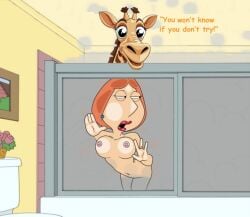 beastiality family_guy fantasy female giraffe lois_griffin sex shower tits