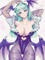 breasts darkstalkers female female_only morrigan_aensland skm_nnm solo succubus