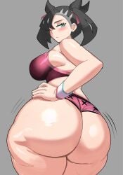 1girl 1girls 2024 2d 2d_(artwork) 2d_artwork :| ass ass_focus big_ass big_breasts big_butt big_thighs black_hair blue_eyes bracelet breasts bubble_ass bubble_butt butt butt_crack buu_saga dat_ass delicious_ass dumptruck_ass fat_ass fat_butt female female_only gamefreak gigantic_ass gigantic_butt gigantic_thighs hand_on_hip huge_ass huge_breasts huge_butt huge_thighs large_ass large_thighs looking_at_viewer looking_back marnie_(pokemon) massive_ass massive_butt massive_thighs nintendo pale-skinned_female pale_skin pokemon pokemon_ss shiny_ass shiny_breasts shiny_butt shiny_hair shiny_skin short_hair solo solo_female thick_ass thick_thighs thighs tight_clothes tight_clothing tight_shorts twin_braids twintails white_skin white_skinned_female ytrall